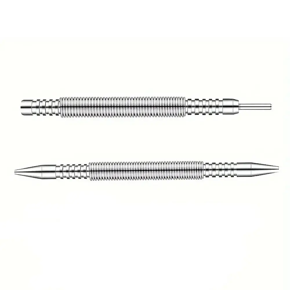 2 Piece Set Dual-Head Nail Setter and Hinge Pin Punch Kit, No Hammer, 1/32 and 1/16 Inch Spring Nails, 5000 Psi Door Latch Removal Tool, Hand Tools