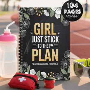 1 Weight loss plan and health diary with guided fitness regimen, daily exercise plan and progress tracking - 52-week fitness log book with motivational quotes, exercise schedule and goal tracker for men and women, suitable for gym and home workouts