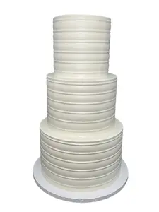 FromJennWithLove Realistic 3 Tier Artificial Wedding Cake Topper - 6, 8, 10 Inch, Lightweight & Reusable