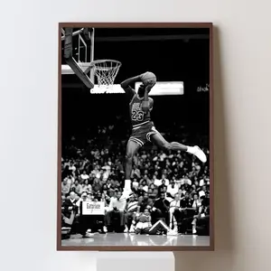 Legendary Dunk Wall Art Athlete Poster Black & White Sports Photography