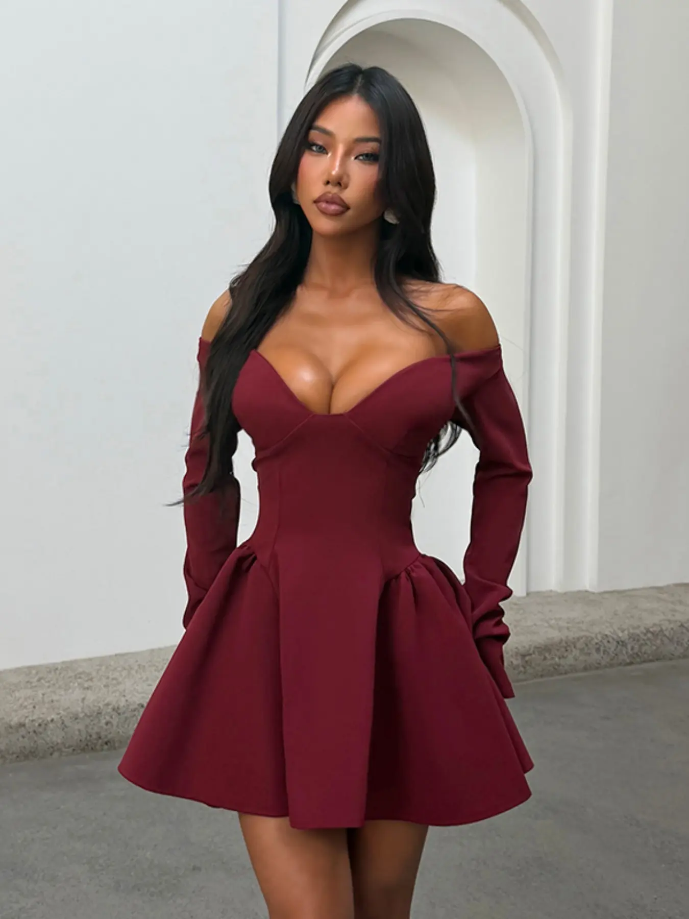 Women's Summer Elegant Chic Sexy Chest Show Slim-Fitting A-Line Long Sleeve Dress, Perfect for Dates, Parties, Gatherings - TikTok Shop Women's Summer Elegant Chic Sexy Chest Show Slim-Fitting A-Line Long Sleeve Dress, Perfect for Dates, Parties, Gatherings - TikTok Shop