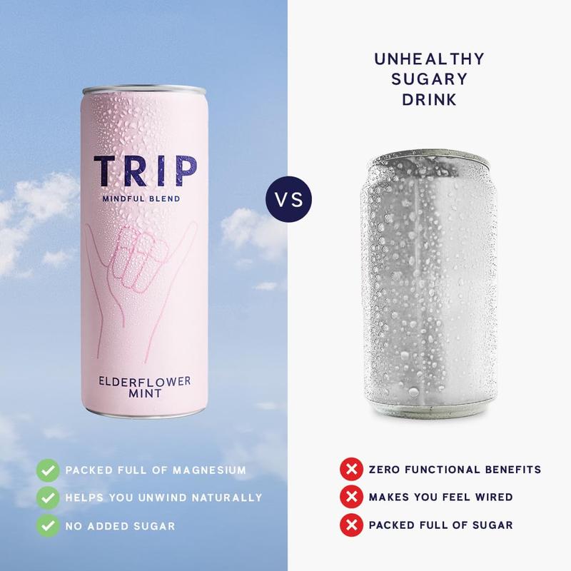 TRIP Variety Pack - Premium Light Botanical Spritzes with Magnesium, Ashwagandha, Lion's Mane & L-Theanine - Low Calorie & Vegan - 12 Oz, Mindful Blends 12 Pack