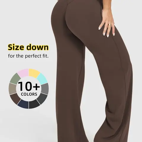 Women's Solid Color Sporty Yoga Pants, Casual Wear Comfortable Bottoms, Perfect for Fitness and Daily Use, Stylish and Versatile, Casual Sports Pants, Elastic Waist Activewear, Knitted Sports Pants