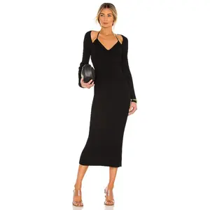 JONATHAN SIMKHAI X REVOLVE Liza Midi Dress in Black