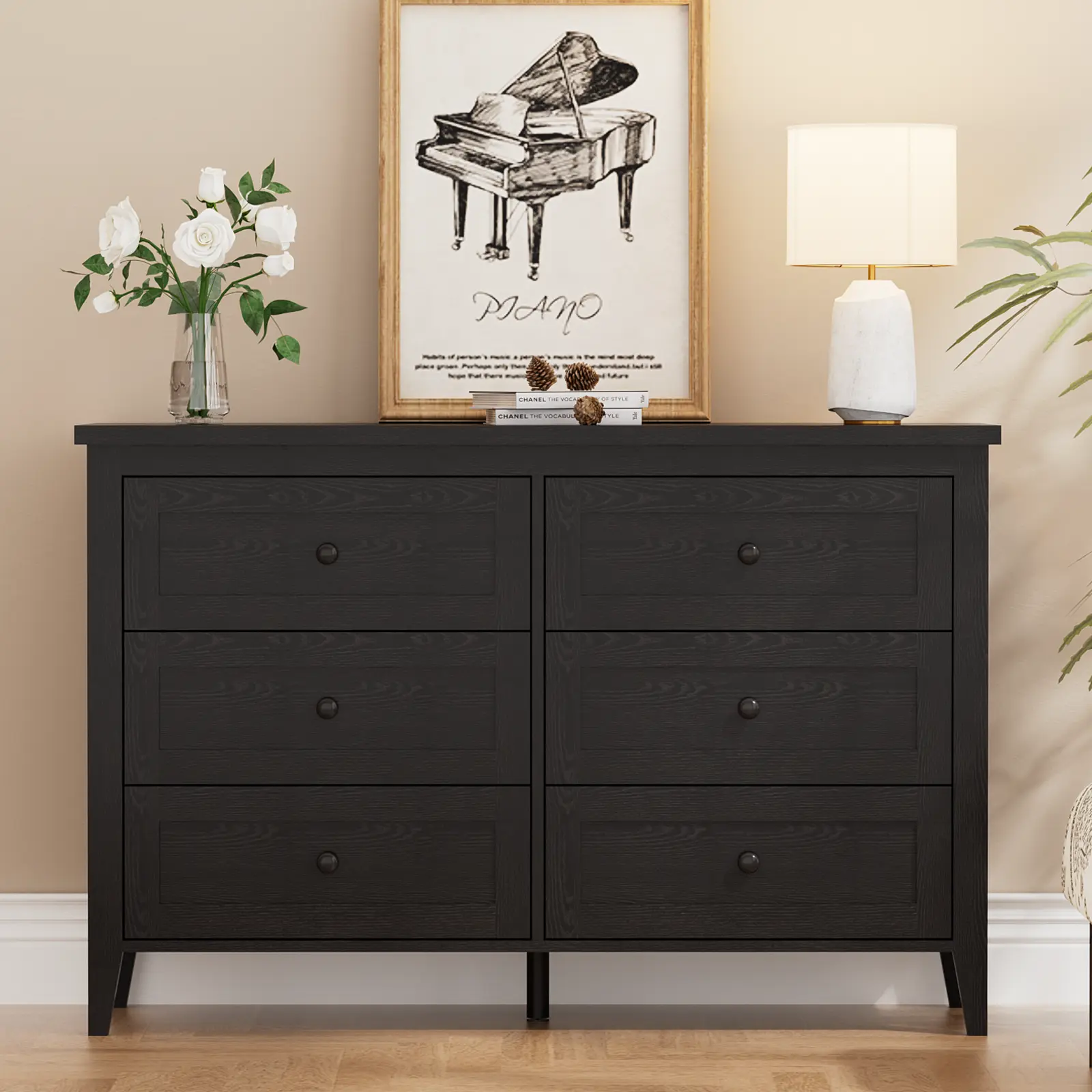 6 Drawer Dresser, Black Wooden Chest of Drawers for Living Room, Bedroom or Entryway - TikTok Shop 6 Drawer Dresser, Black Wooden Chest of Drawers for Living Room, Bedroom or Entryway - TikTok Shop