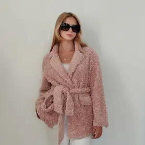 Light Pink 100% Sheep Wool Jacket