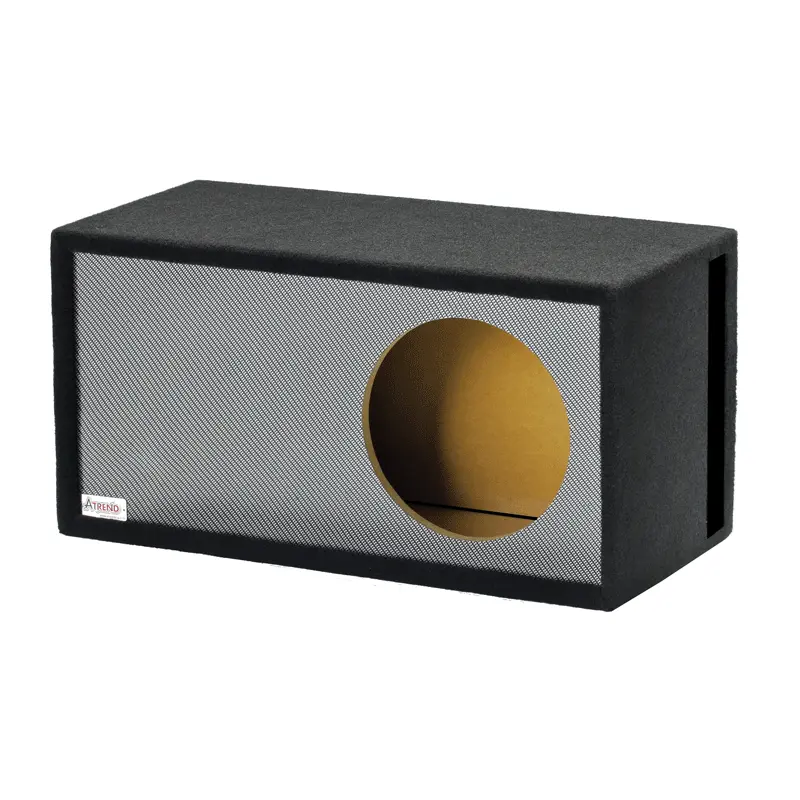 Atrend 15LSVB Single 15 in Vented SPL Subwoofer Box – Black Carbon Fiber