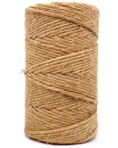 Jute Twine 328 Feet 2.5mm 4Ply Heavy Duty Brown Jute Rope String