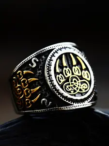 Iron Warrior Animal Bear Claw Fashion Trend Personality Jewelry Retro Unique Men's Stainless Steel Ring Versatile Viking Warrior Ring Men's Ring Statement Rings
