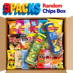 Potato Chips from Various Countries, Asian Potato Chips Snack Box - 5 Packs. Leisure snacks, potato snacks with unique flavors.