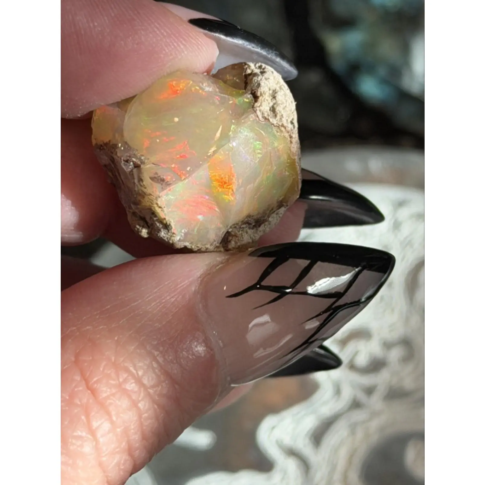 Ethiopian Raw Opal with Beautiful Flash - Natural Gemstone for Jewelry Making and Collecting