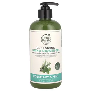 Petal Fresh Energizing Bath & Shower Gel, Rosemary & Mint, 16 fl oz (475 ml)