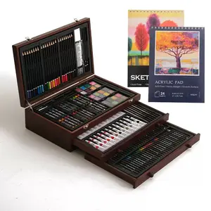 Art Supplies Storage Box with Handle, 1 Set Professional Painting & Drawing Tool Set, Art Supplies for Adults, Art Supplies for Home School Office