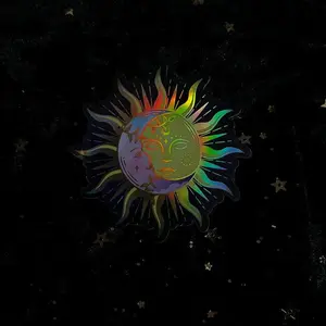 Sun & Moon Holographic Sticker by Moonstruck Crystals