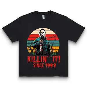 [100% Cotton] Killing It Since 1978 Funny Halloween Horror Movie Fan T-Shirt Gift S-5XL Golf Gift T-Shirt For Men And Women