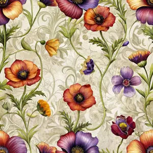 Assorted Vintage Florals Pattern 11 Quilting Cotton Fabric