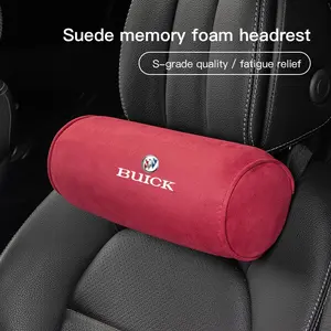 Car Neck Pillow Suede Circular Headrests Mounted Cervical Spine Protection Pillow For Buick Verano Envision Avenir Lacrosse Regal Encore Excelle Enclave Anthem Cascada