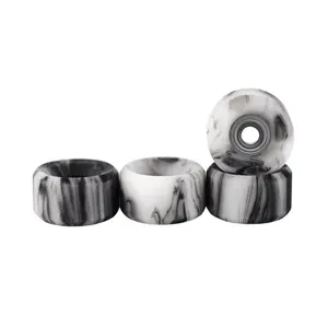 Apex Slim Bowl Wheels - 61D Urethane - ABEC-9 Bearings - "Grey & White Swirl"