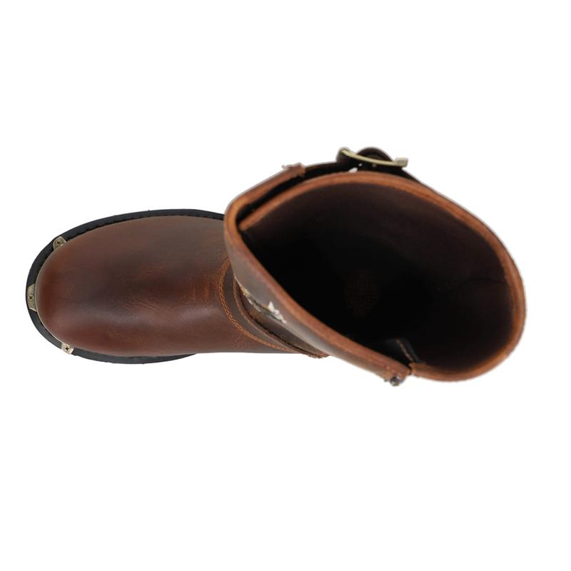 Harley-Davidson Footwear Womens Corley  Casual Boots Mid Calf Low Heel 1-2" - Brown