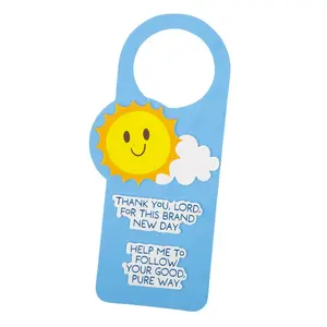 4 1/2" x 10" Religious Double-Sided Prayer Doorknob Hanger Foam Craft Kit - Makes 12