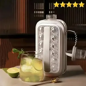 Leak-Proof 12-Ice Ball Maker - Reusable Silicone Mold for Cocktails, Camping & Home