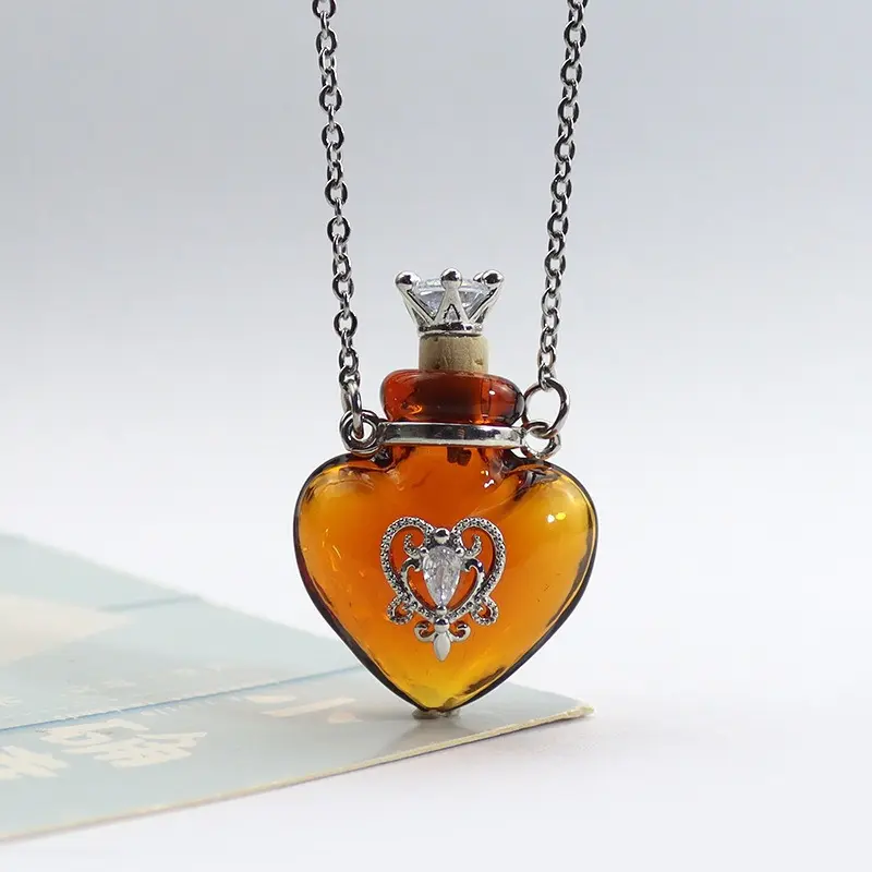 Champagne heart shaped essential oil bot