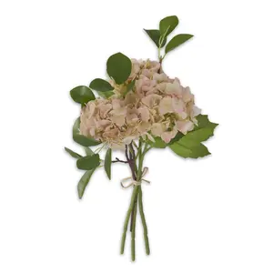 12 Inch Light Pink Real Touch Hydrangea Bundle (4