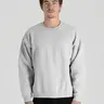 600 GSM 'Heather Grey' Fleece Crewneck