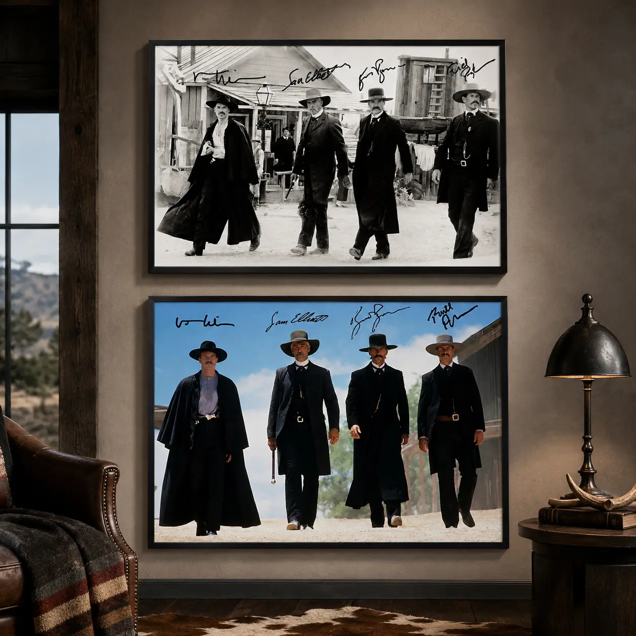 Vintage Tombstone Movie Poster, Wyatt Earp, Doc Holliday & Earp Brothers Walking Scene, Classic Western Wall Art, Aesthetic Print, Canvas Poster, Cowboy Wall Decor, Movie Wall Art, Living Room Decor, Man Cave Decor