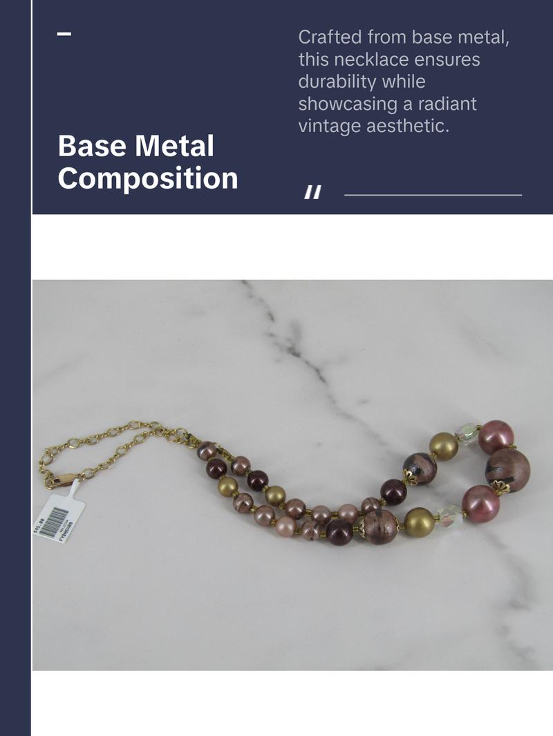 Round And Faceted Bead Necklace