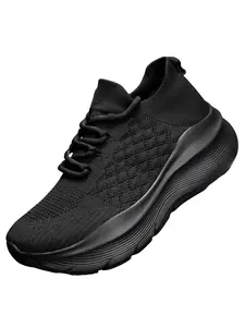 Men's Breathable Flyknit Slip-On Sports Shoes, Lightweight Casual Walking Shoes, Suitable for Daily Wear, Outdoor Travel, Unisex Design
