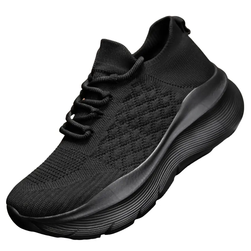 Men's Breathable Flyknit Slip-On Sports Shoes, Lightweight Casual Walking Shoes, Suitable for Daily Wear, Outdoor Travel, Unisex Design, Versatile Walking Shoes, Breathable Lightweight Footwear