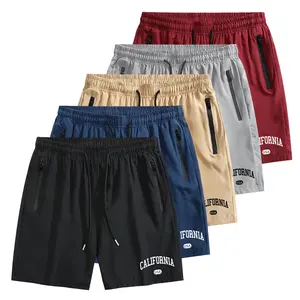 Urban Cali Street Mens Trendy Athletic Shorts with Iconic State Emblem and Water Resistant Zipper Pockets for Skateboarding Street Style and Daily Social Errands