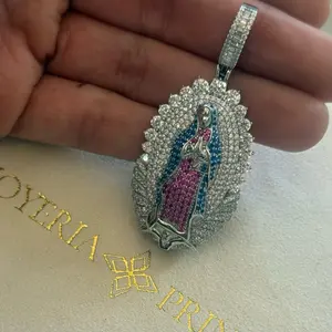 Plata Silver Virgen De Guadalupe Pendant