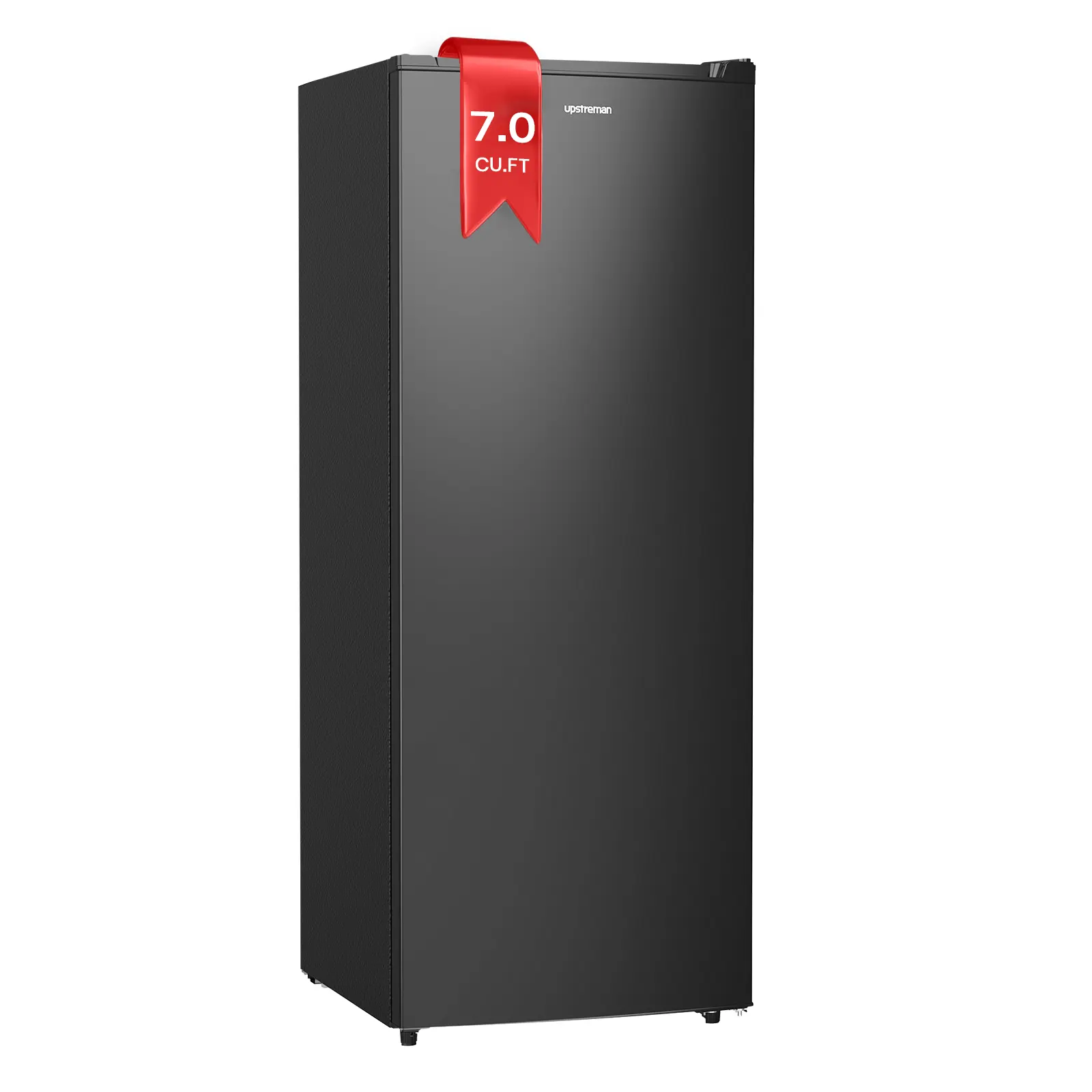 Upstreman 7.0 Cu.Ft Convertible Refrigerator Freezer - Multi-Temperature Mini-Fridge, Upright Model with 5 Adjustable Shelves, Reversible Door for Garage, Basement, Multi-Temperature Mini Freezers, UP70