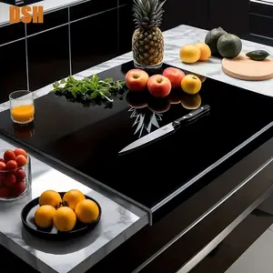 Large Black High-Strength PET Cutting Board with Protective Edges - a Durable Countertop Protector Meeting Food Safety Standards, Scratch-Resistant And Easy to Clean, Ideal for Kitchen Use, with Sturdy Construction