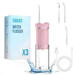 Travel-sized water flosser retractable water tank  wireless mini water flosser care for braces and sensitive teeth mini water flosser oral irrigator—suitable for braces wearers orthodontic care sensitive teeth portable use nozzle cleaner braces care
