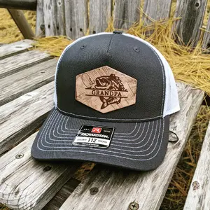 Customizable Grandpa Bass Fishing Hat for Family or Fishing Trips