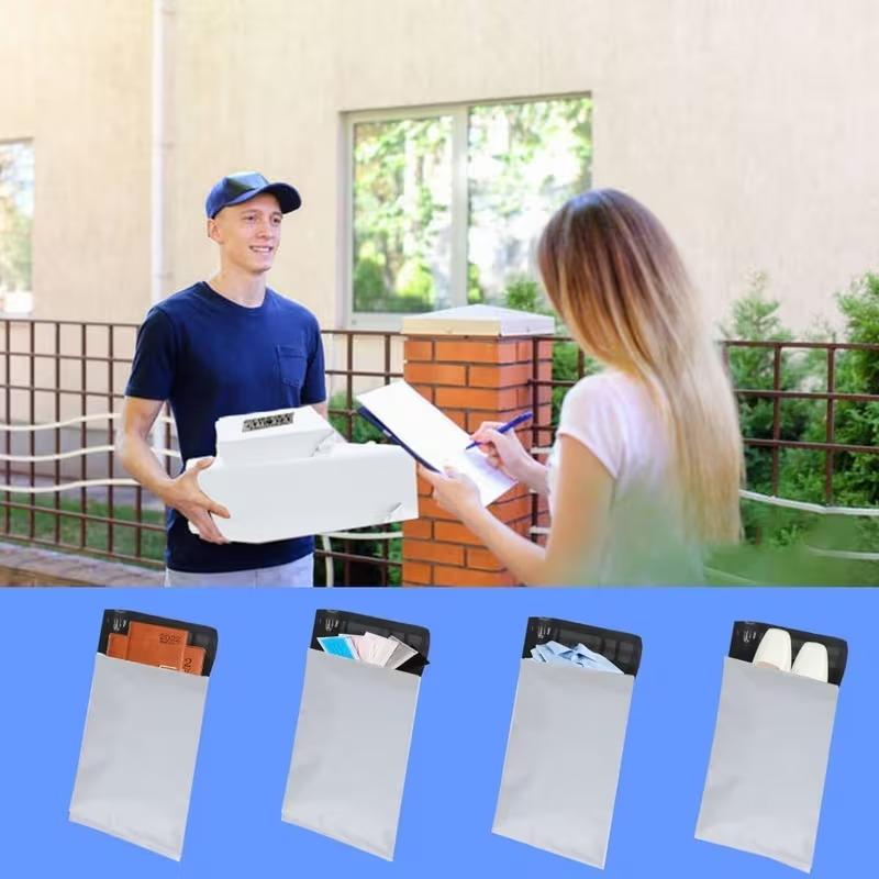 [100pcs Poly Mailers] Self Adhesive Bags, Self Sealing Bags | Poly Mailers Shipping Bags | Good Confidentiality & Strong Load-bearing Capacity | for Samples, Books, Mail, Towels, Socks, Underwear (White:12x17,10x13, 8x12,6x9.84inch)