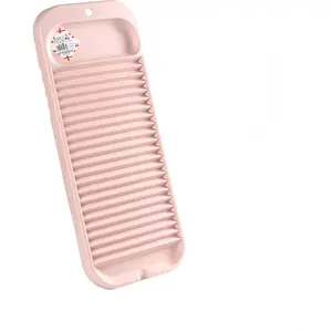 Non-Slip Laundry Board, Washboard, Hand Wash Board, Manual Wash Clothes Laundry Pad Board for-17.5x7inch (Pink)