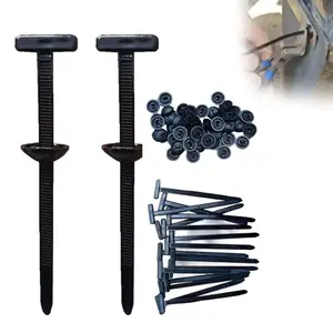 20/50/100 Pcs Multi-Purpose Nylon Zip Ties, Car Engine Guards Underbody Panel Fastener Clips, Self-Locking Cable Ties, Automotive Accessories