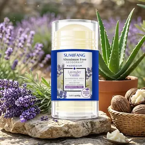 Aluminum-Free Lavender Vanilla Deodorant Stick Scent, Magnesium & Shea Butter, Gentle Formula, Moisturizing, Portable, 40g, Ideal for Daily Use