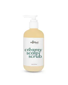 Miribel Naturals Creamy Scalp Scrub 8oz - Moisturizing exfoliator for dry, sensitive scalps and hair - made with apple cider vinegar, turmeric, tea tree - haircare