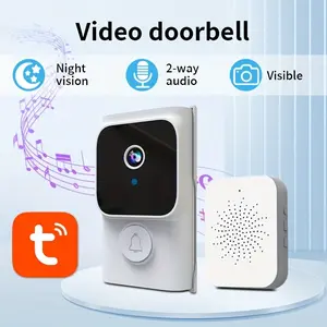 Y8-013D Smart 1080p video doorbell camera, Wireless doorbell camera, HD Infrared Night Vision, Remote voice communication, two-way audio, Tuya APP, Free Cloud storage, 2.4G WiFi, AI Human detection, Automatic alarm, Home security system