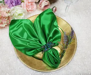 20"x20" Satin Napkins - Emerald Green  (10pcs/pk)