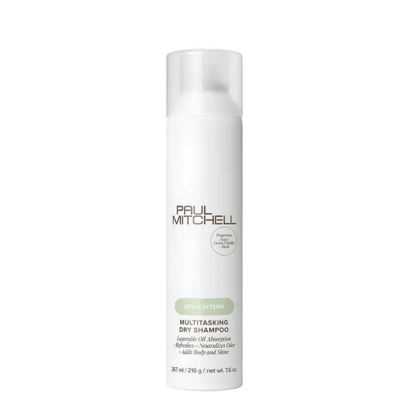 Paul Mitchell Multitasking Dry Shampoo, Absorbs Oil & Adds Body with Curl Enhancement, Aerosol Spray with Fresh Fragrance for All Hair Types, Cruelty Free, Vanilla