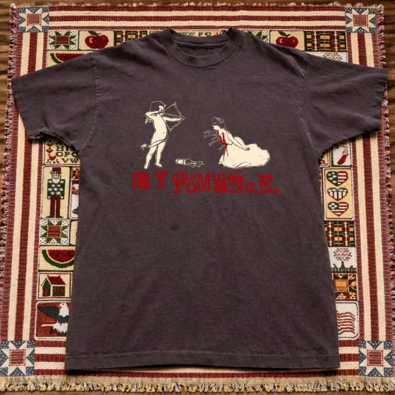 Y2K My Chemical Romance Shirt, Y2K Emo Graphic Shirt, Gothic Cupid Tee, Alternative Romance T-Shirt, Vintage Pop Punk Aesthetic, Unisex Streetwear Tee Womenswear Top
