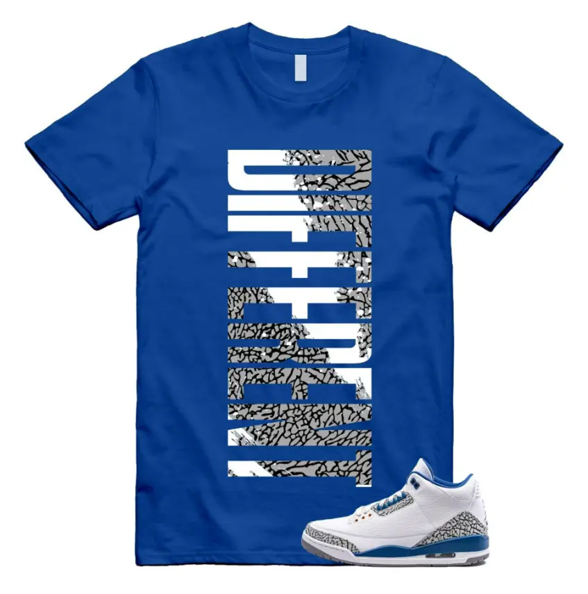 Different Shirt To Match 3 True Blue, 3 True Blue Sneaker Matching Shirt, Cotton Unisex Graphic T-Shirt