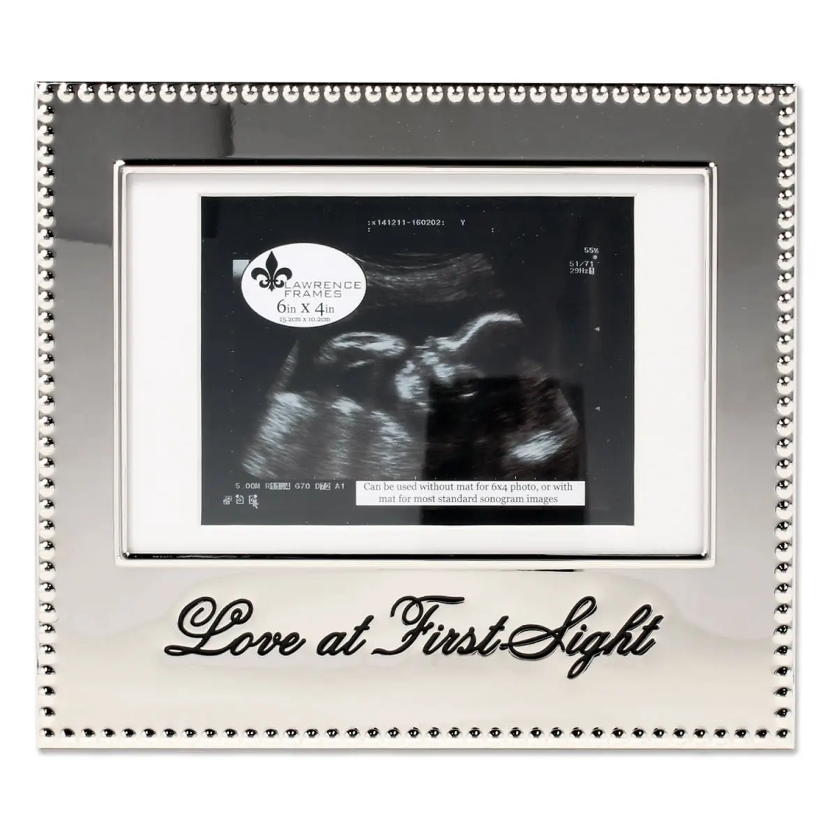 LawrenceFrames 4 x 6 in. Love at First Sight Sonogram Frame, Silver