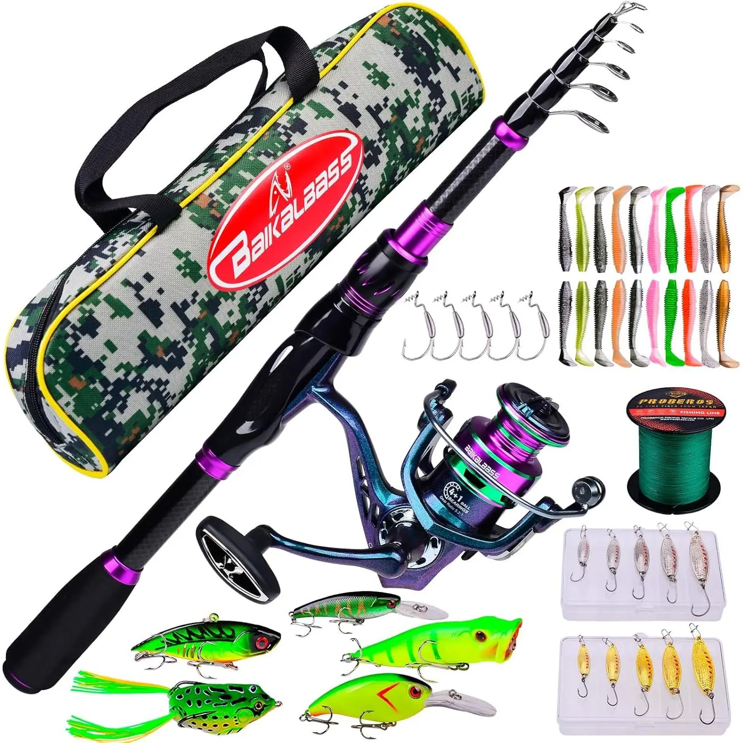 B:Spinning Combo 6.9FT+2000 Reel